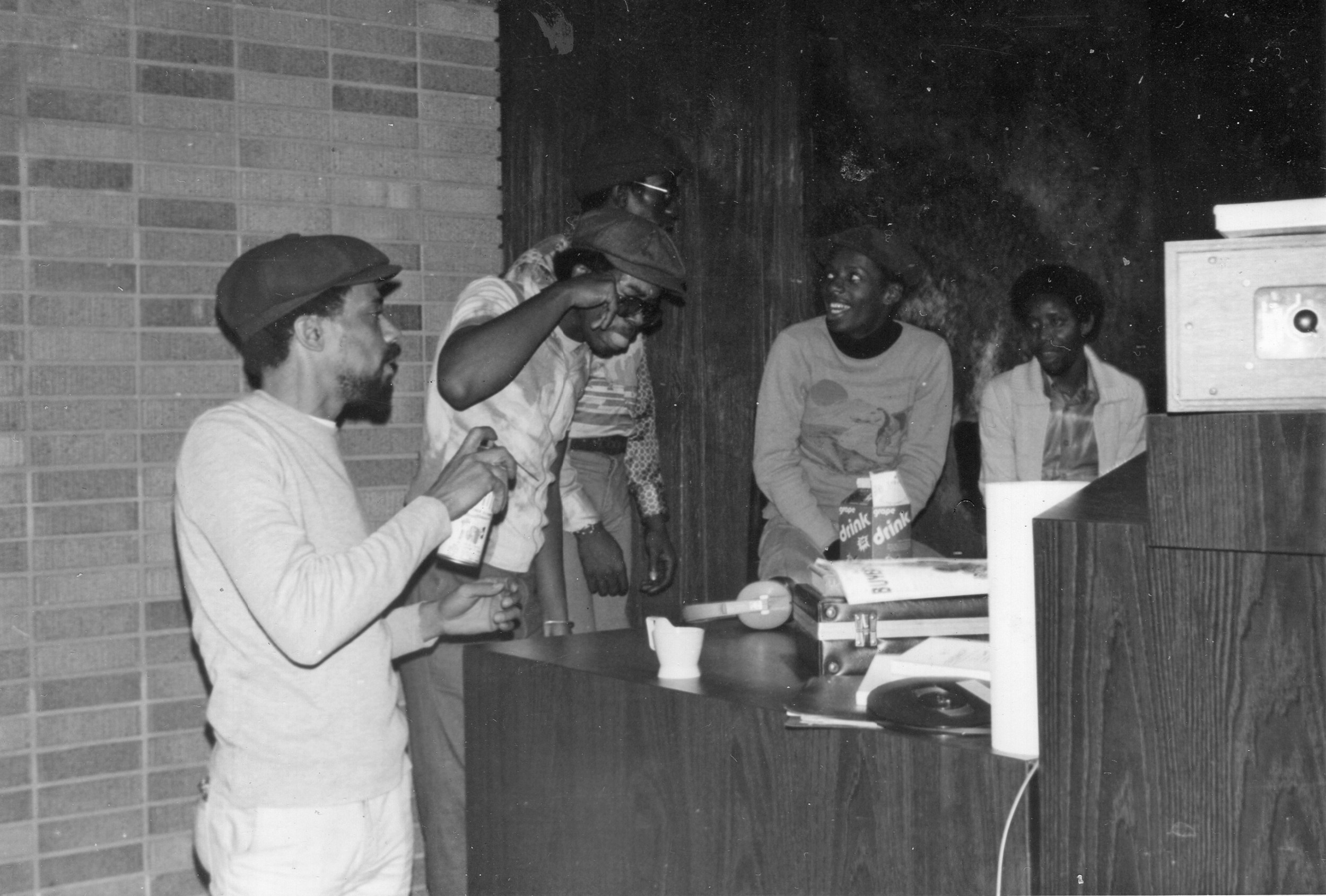 B.T. Express during the <i>Function at the Junction</i> recording session at Ultra-Sonic Recording Studios in Hempstead, Long Island, New York. Photo courtesy Naylon D. Mitchell.